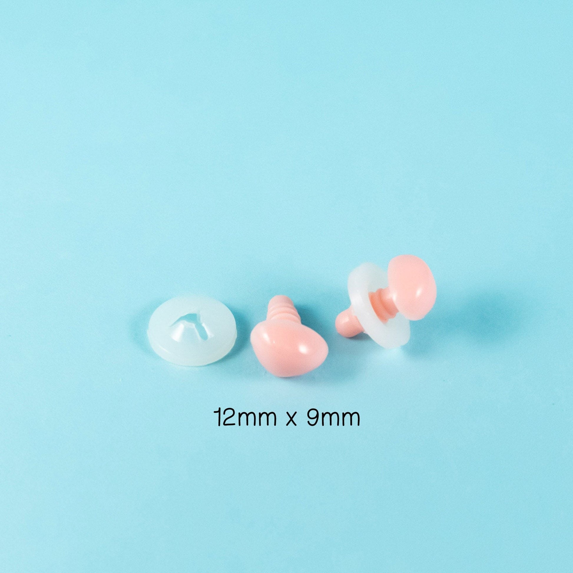 12m x 9mm pink safety nose for crochet toys