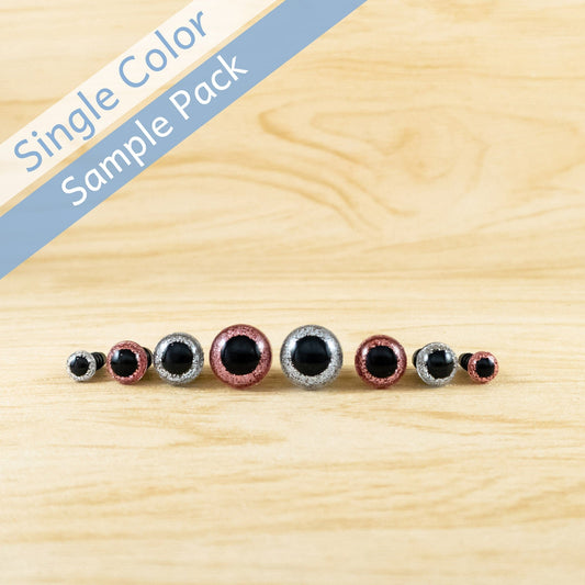 Glitter safety eyes sample pack for amigurumi