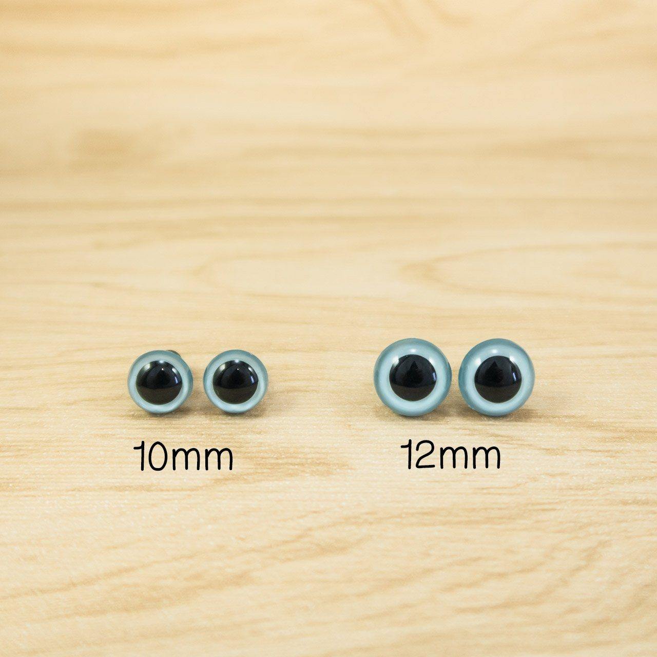 light blue safety eyes for amigurumi and stuffed animals