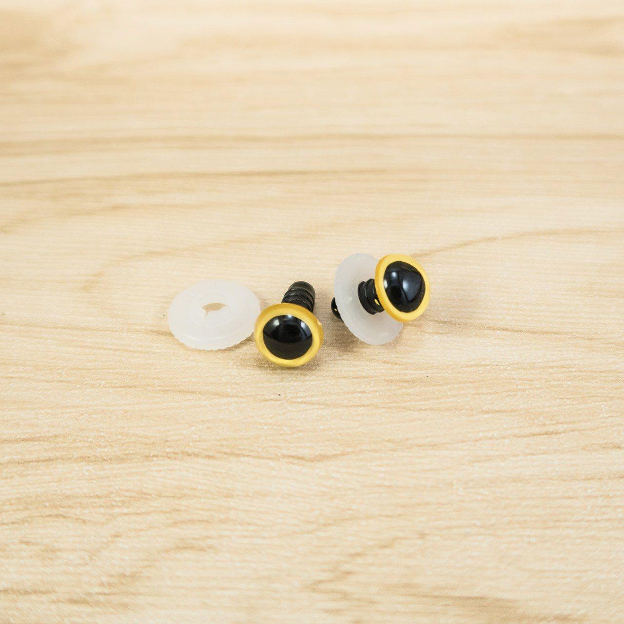 yellow craft eyes for dolls and teddy bears