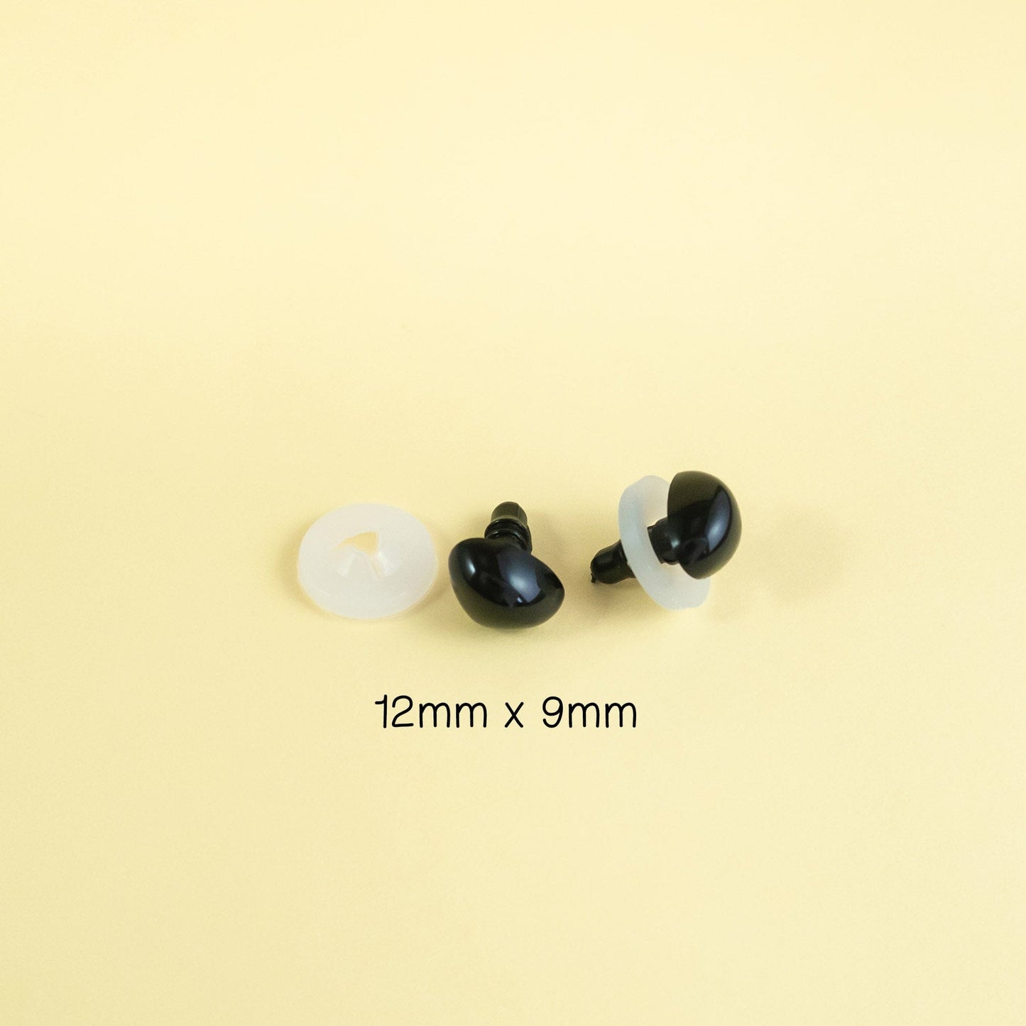 12mm x 9mm black triangle safety noses for stuffed animals