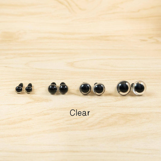 Color Safety Eyes Sample Pack - 6mm to 12mm, 8 colours, 3 pairs each - Snacksies Handicraft