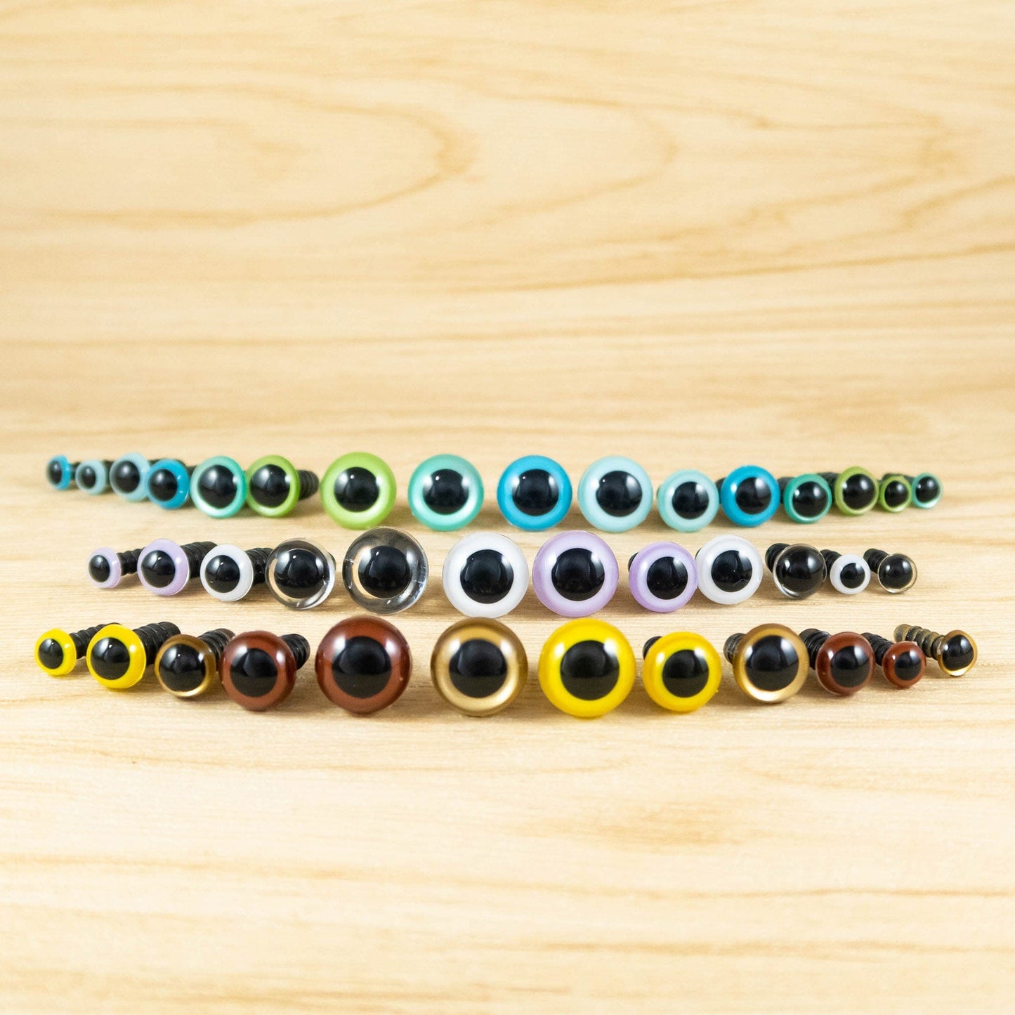 Color safety eyes for amigurmi, crochet dolls, teddy bears
