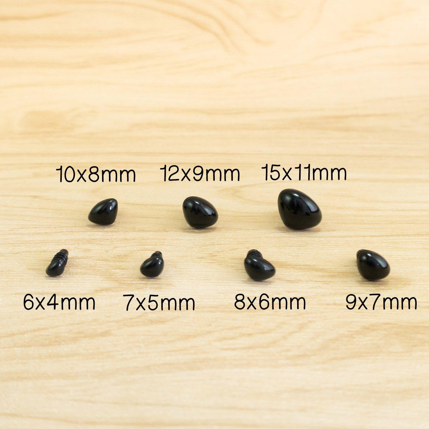 Various sizes triangle safety noses for handmade animals
