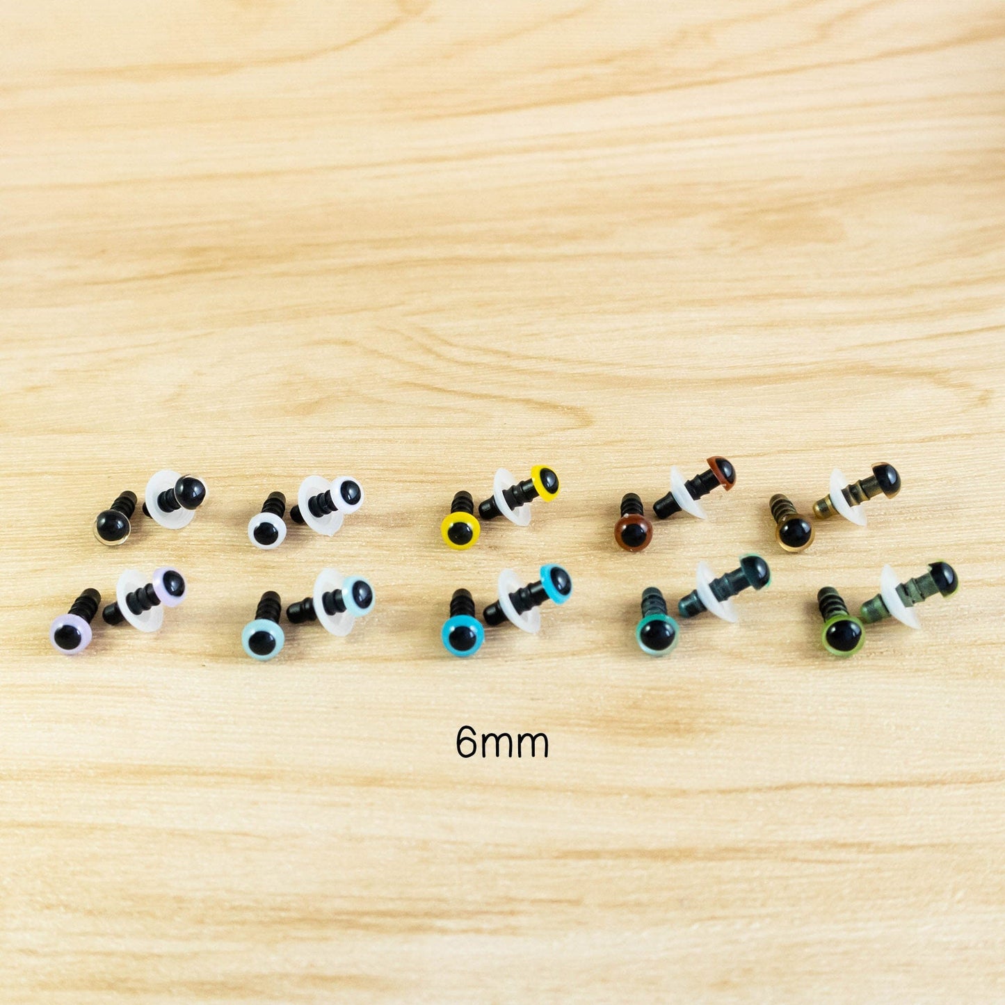 6mm color safety eyes for amigurumi