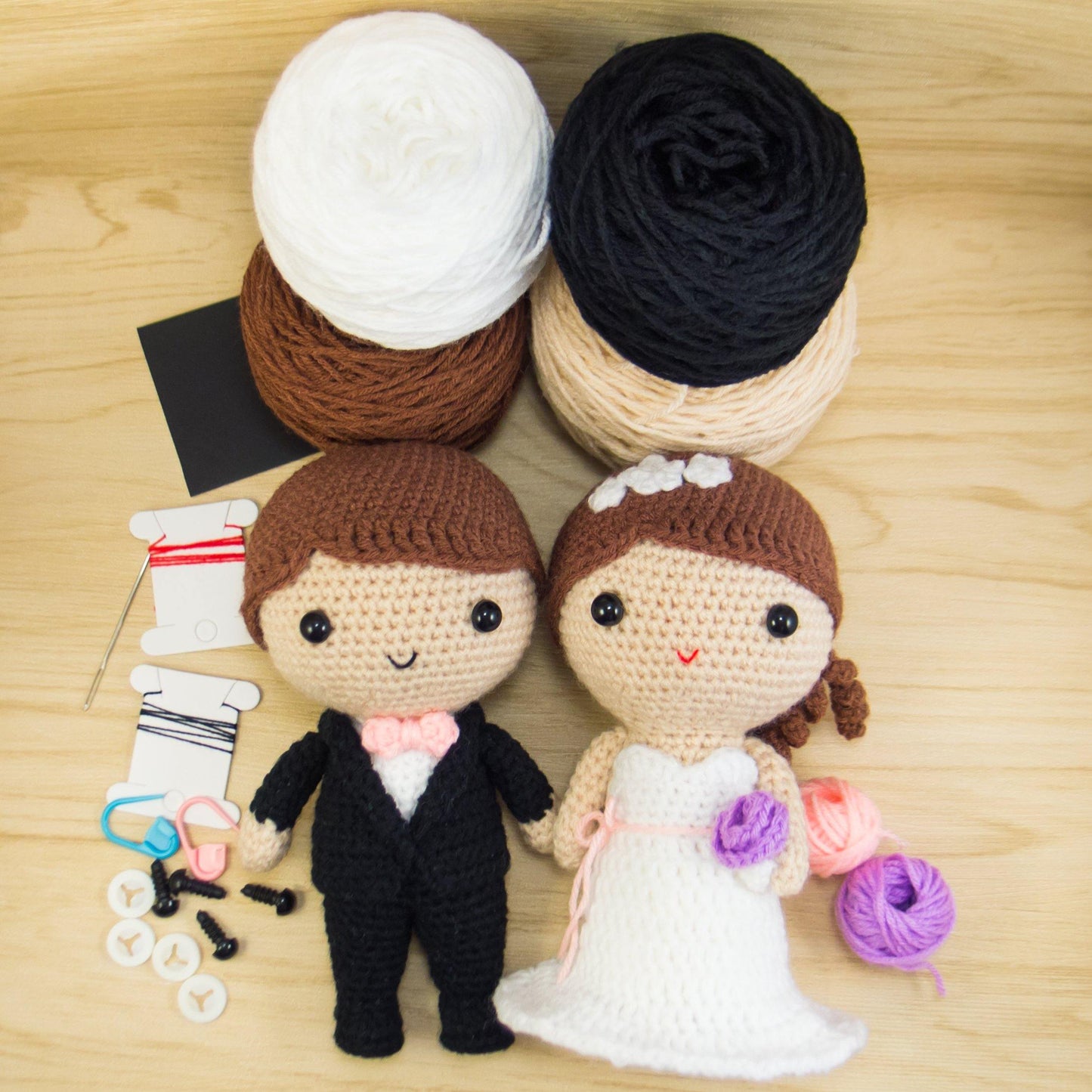 Bride and Groom Amigurumi Kit