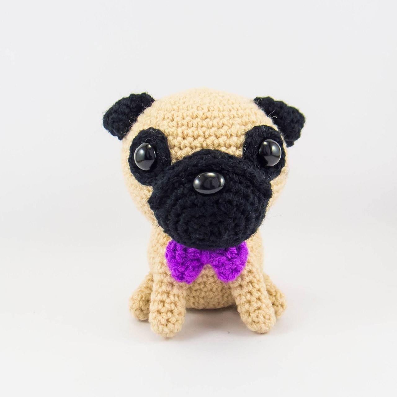 Handmade Fawn Pug Plush