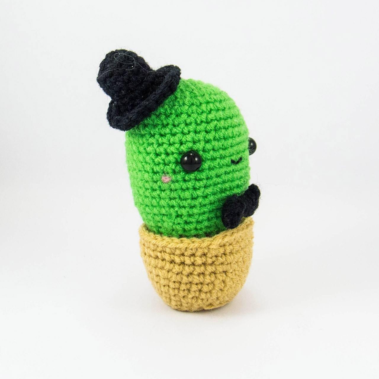 Crochet Cactus Decor Side View