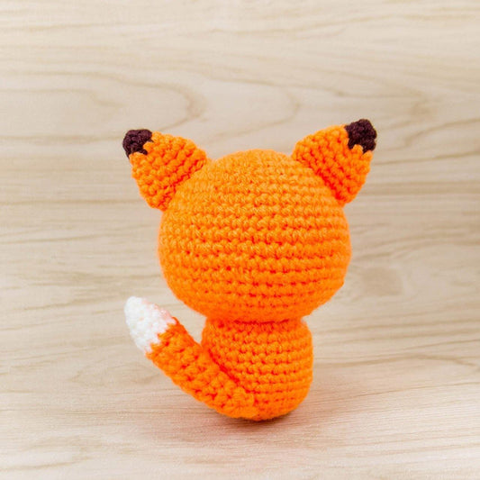 Crochet Fox Plush For Room Decor Back View