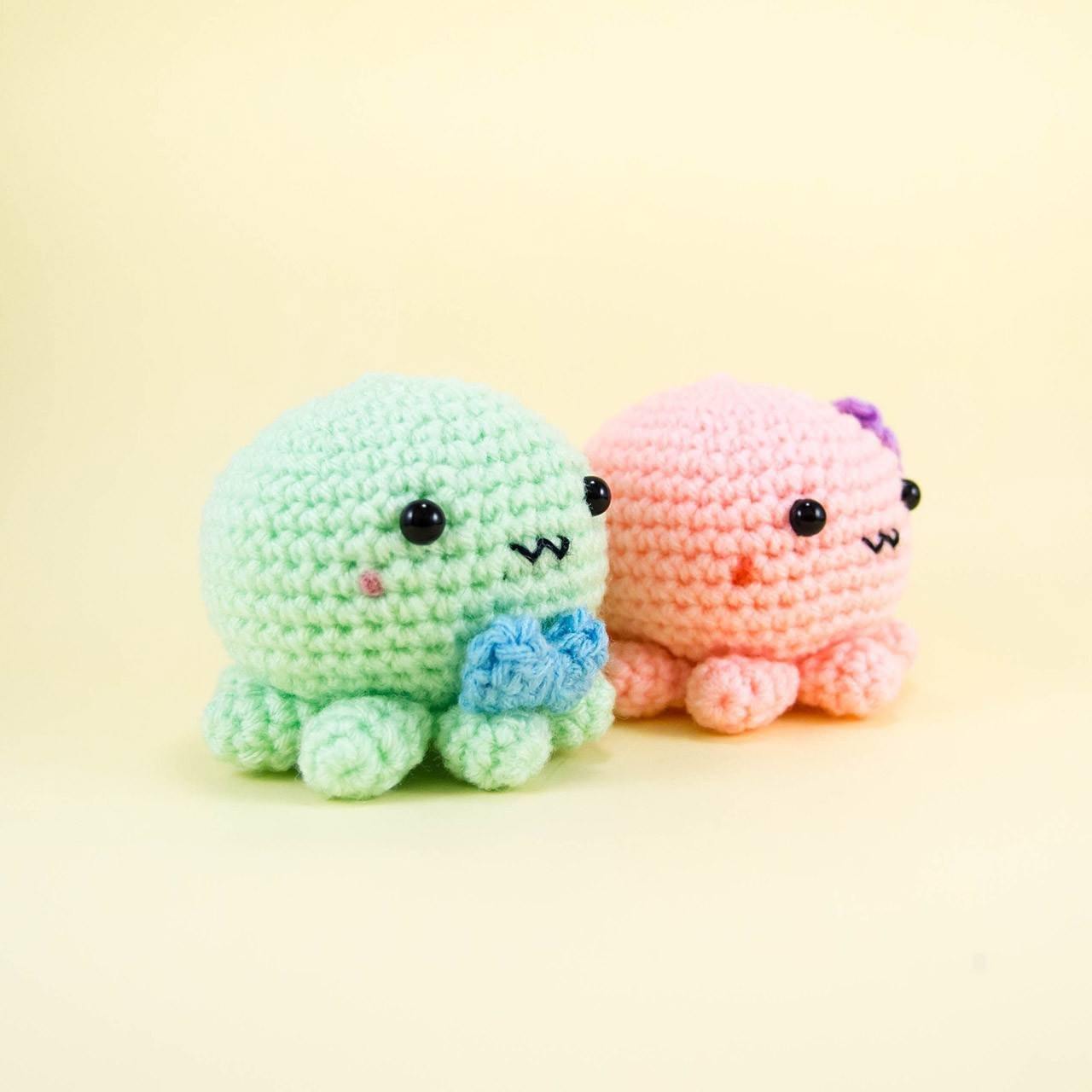 Stuffed Octopus Amigurumi Side View