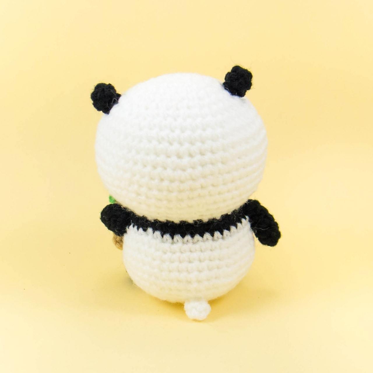 Plush panda back view