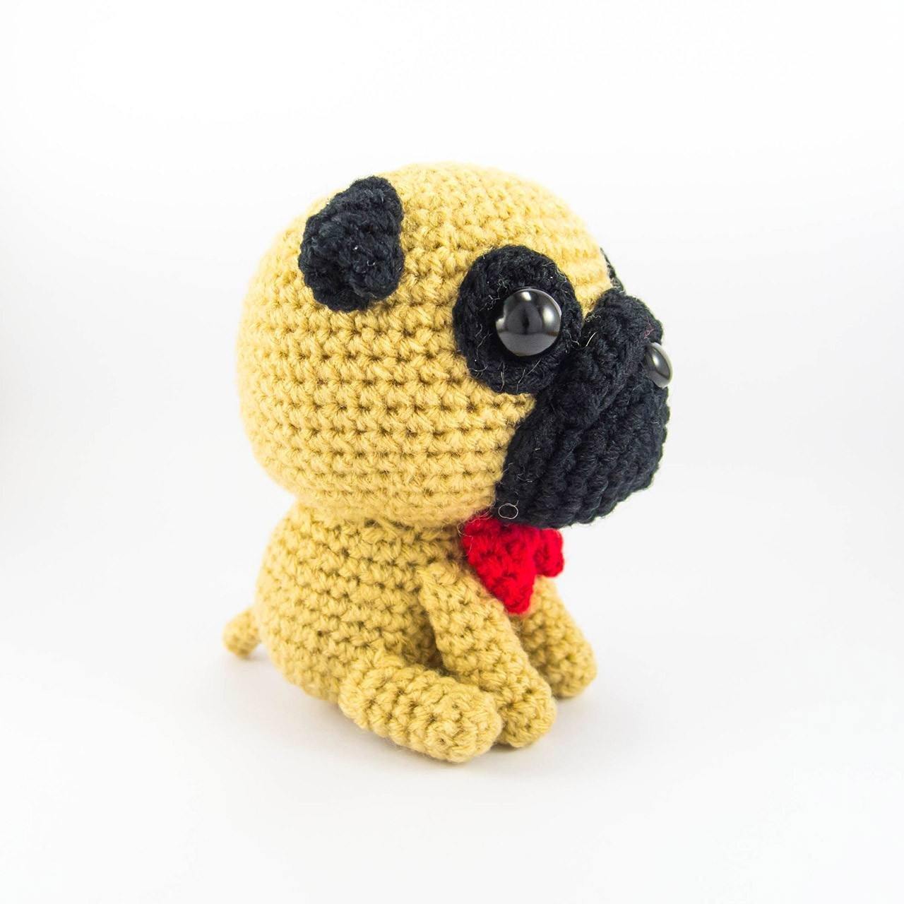 Crochet Pug Plush Pattern Side View