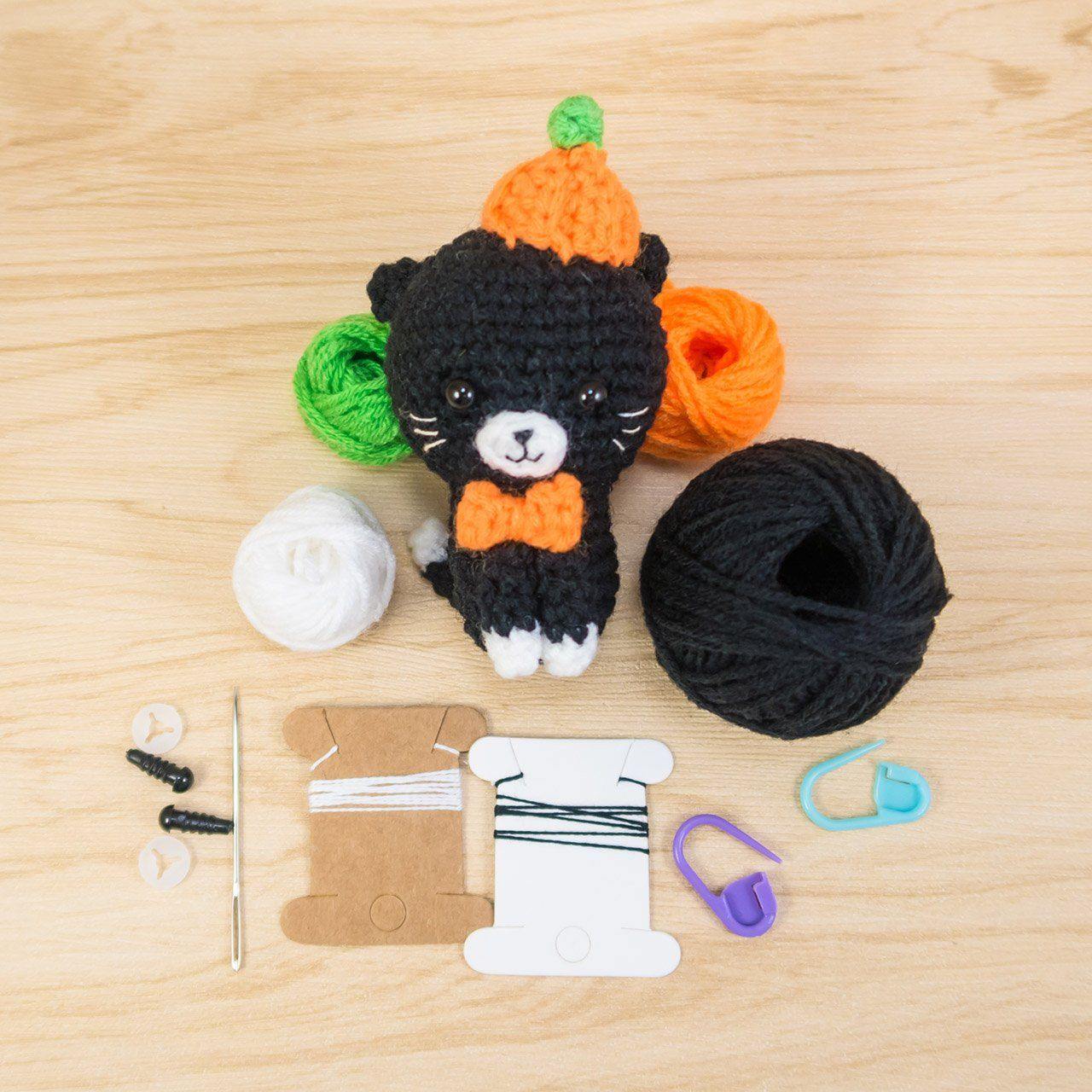 Pumpkin the Cat amigurumi kit