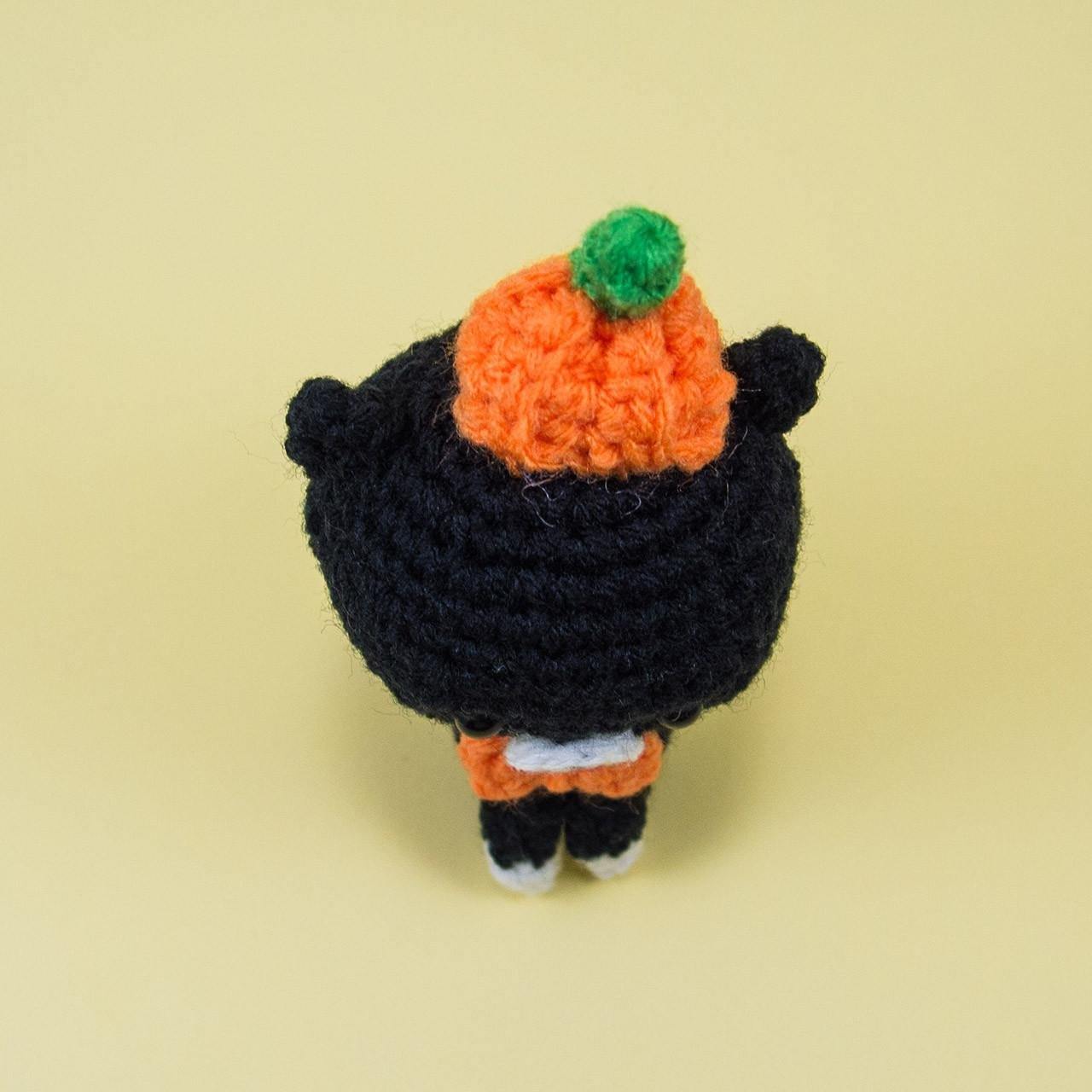 Halloween Cat Stuffed Animal Top View