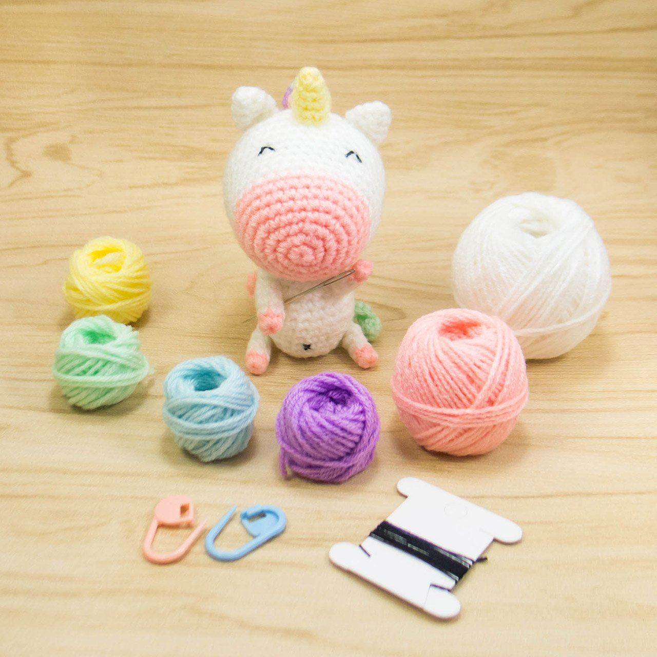 Rainbow Unicorn Amigurumi Kit – Snacksies Handicraft