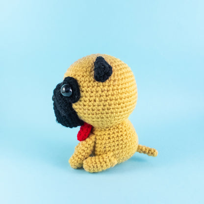 Pug Amigurumi pattern Side View