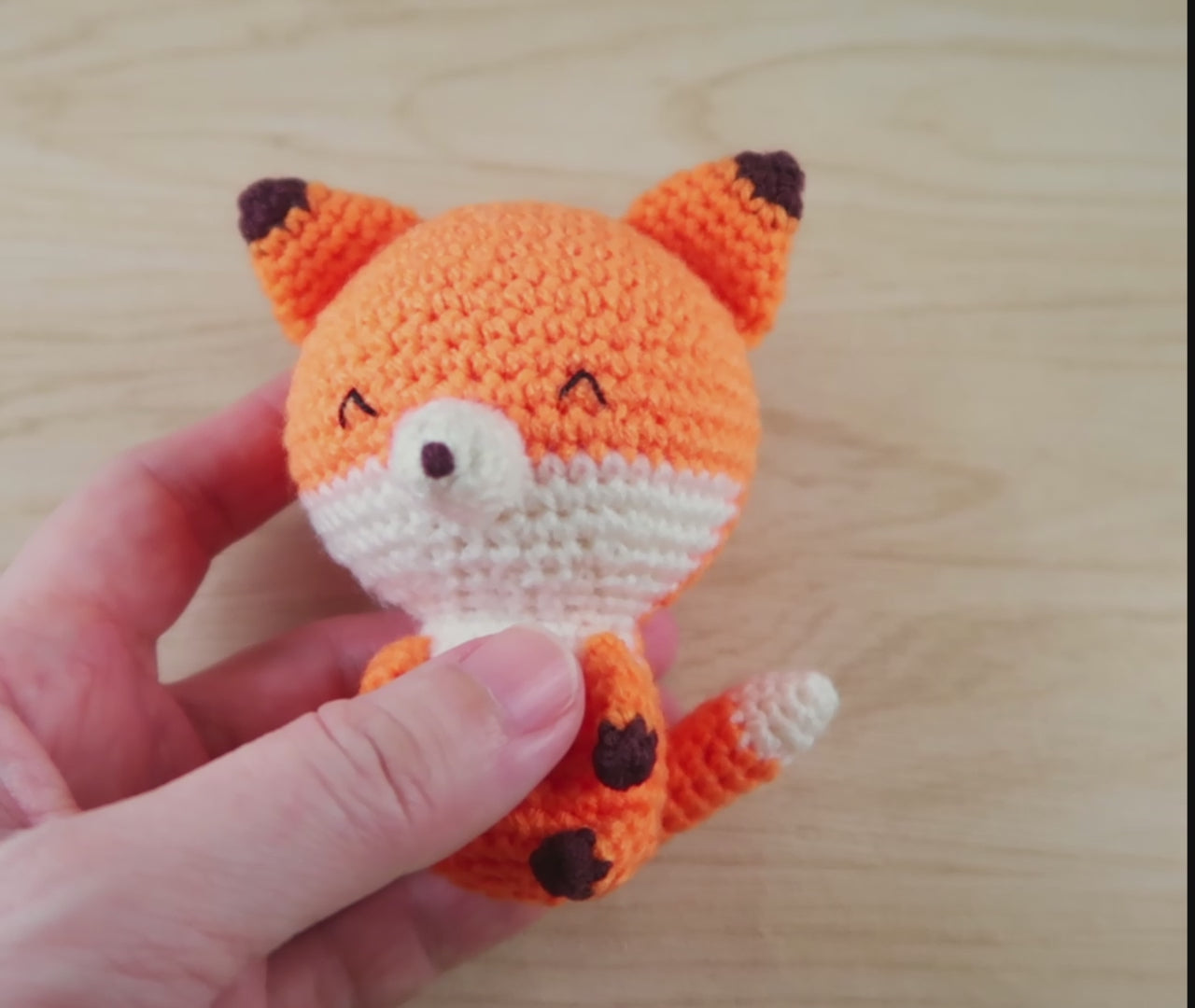 crochet fox plush