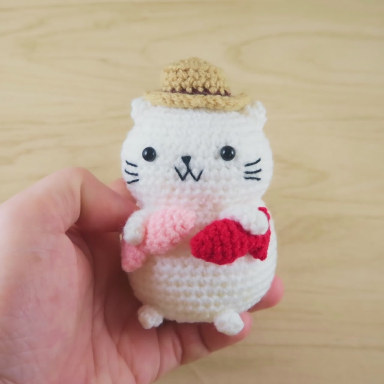 crochet cat plush