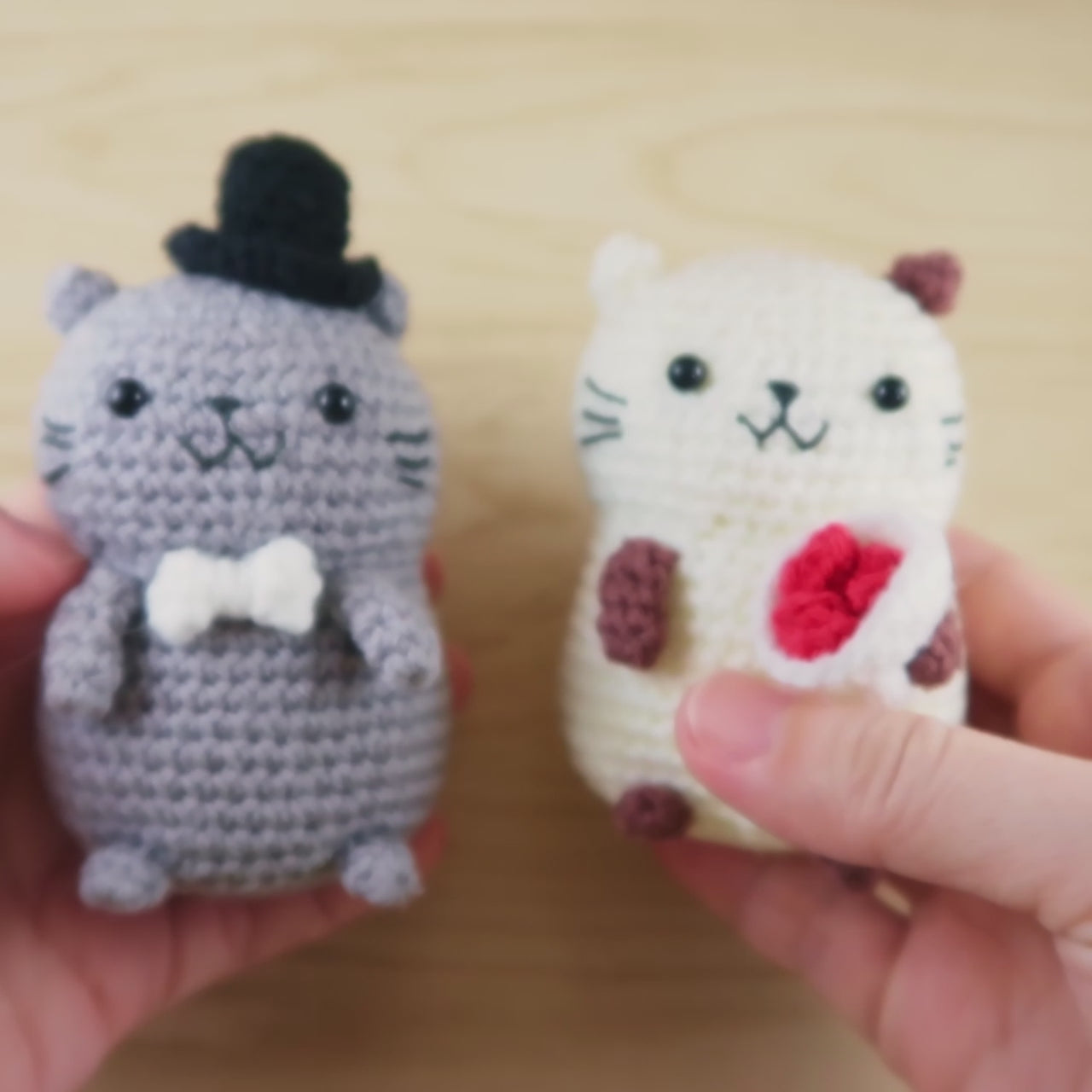 crochet cat coupl;e