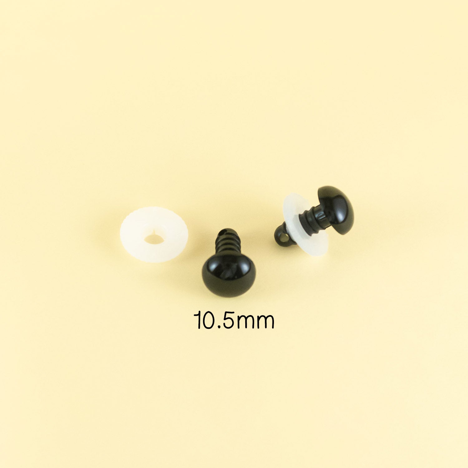 Black Safety Eyes (Screw) - 4.5mm