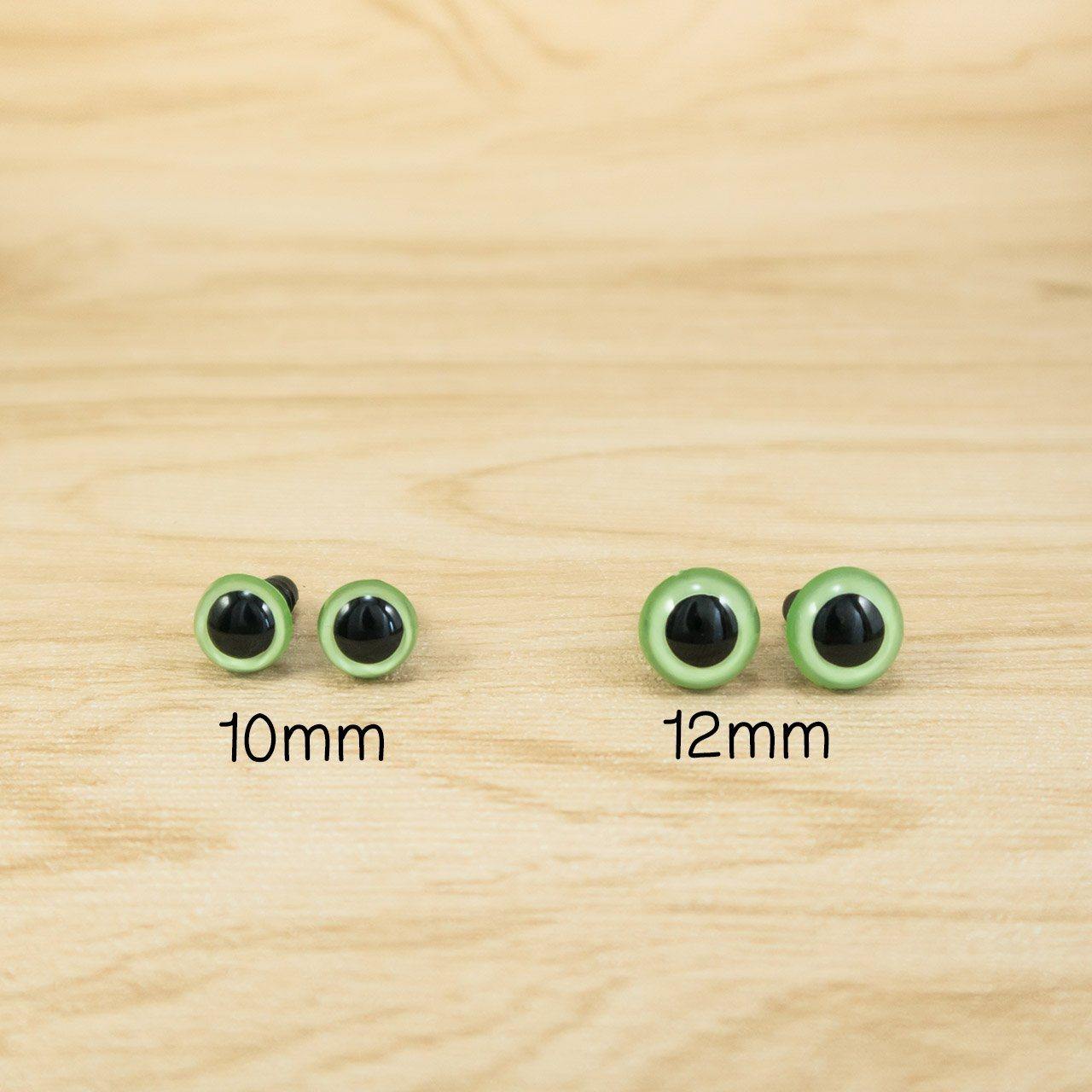 mint green safety eyes for amigurumi and crochet animals