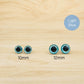 Pearl light blue safety eyes for handmade stuffed animal