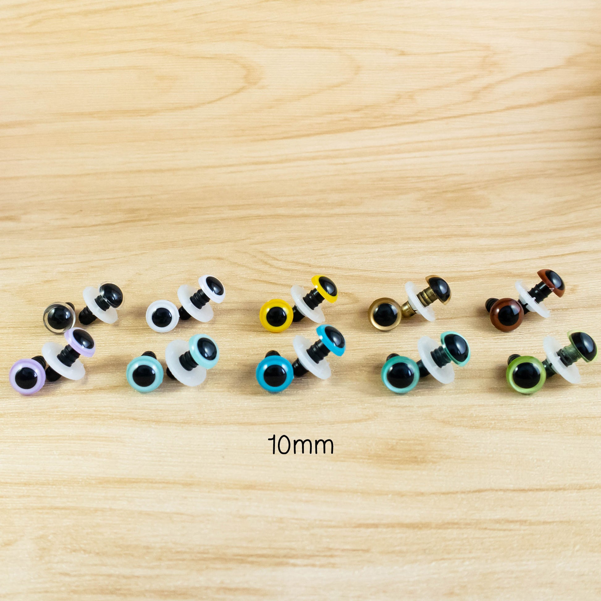 10mm colour toys eyes for crochet animals, teddy bears