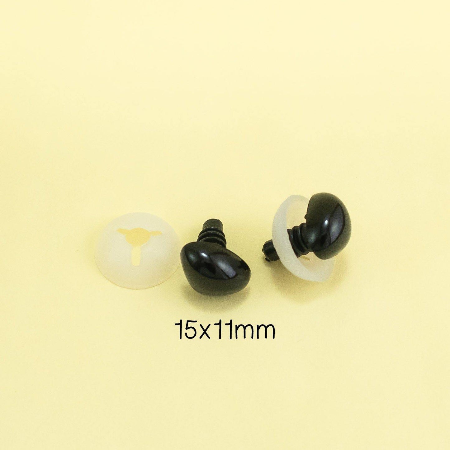 15mm x 11mm black triangle safety noses for handmade teddy bears
