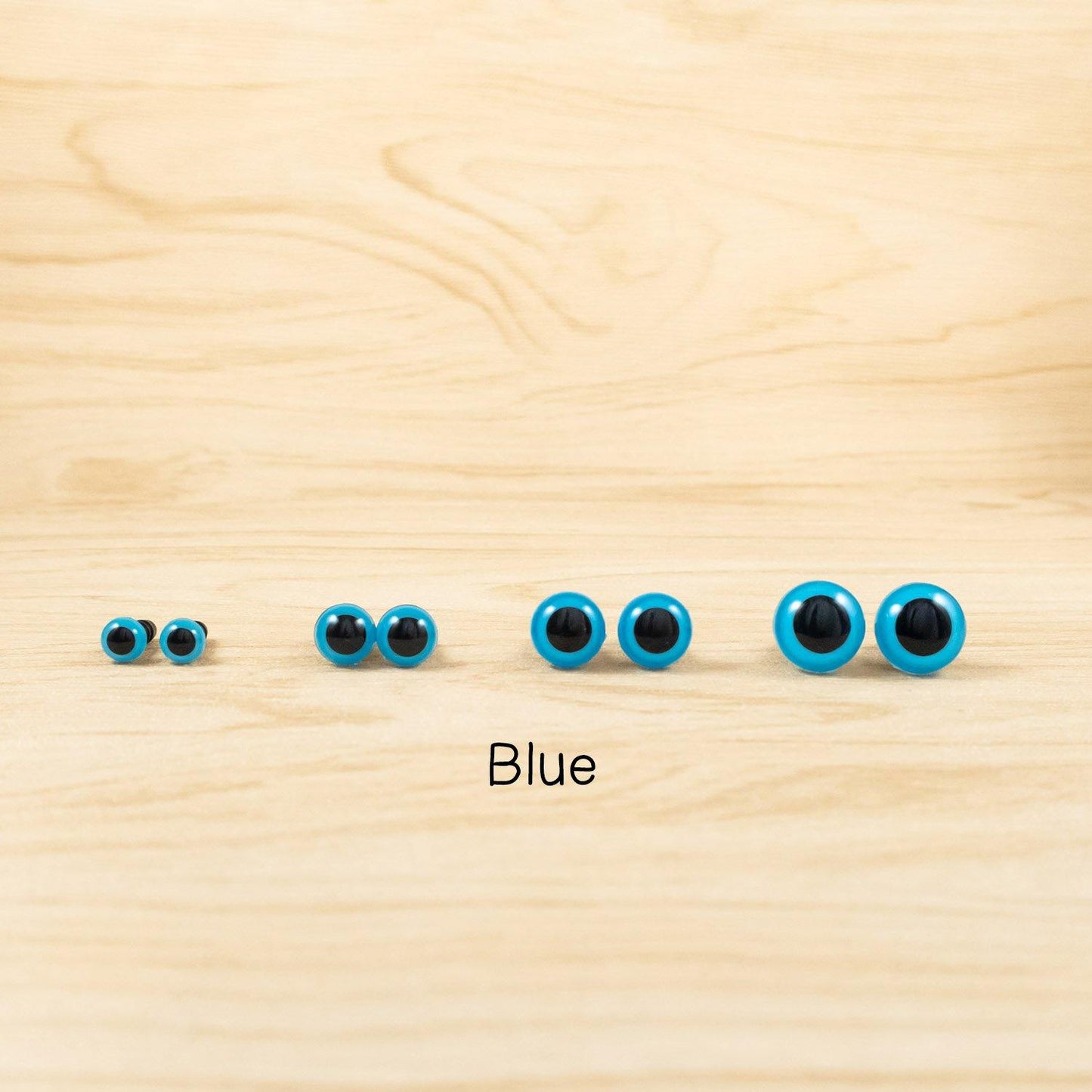 Blue Safety eyes for handmade plush - 6mm, 8mm, 10mm, 12mm