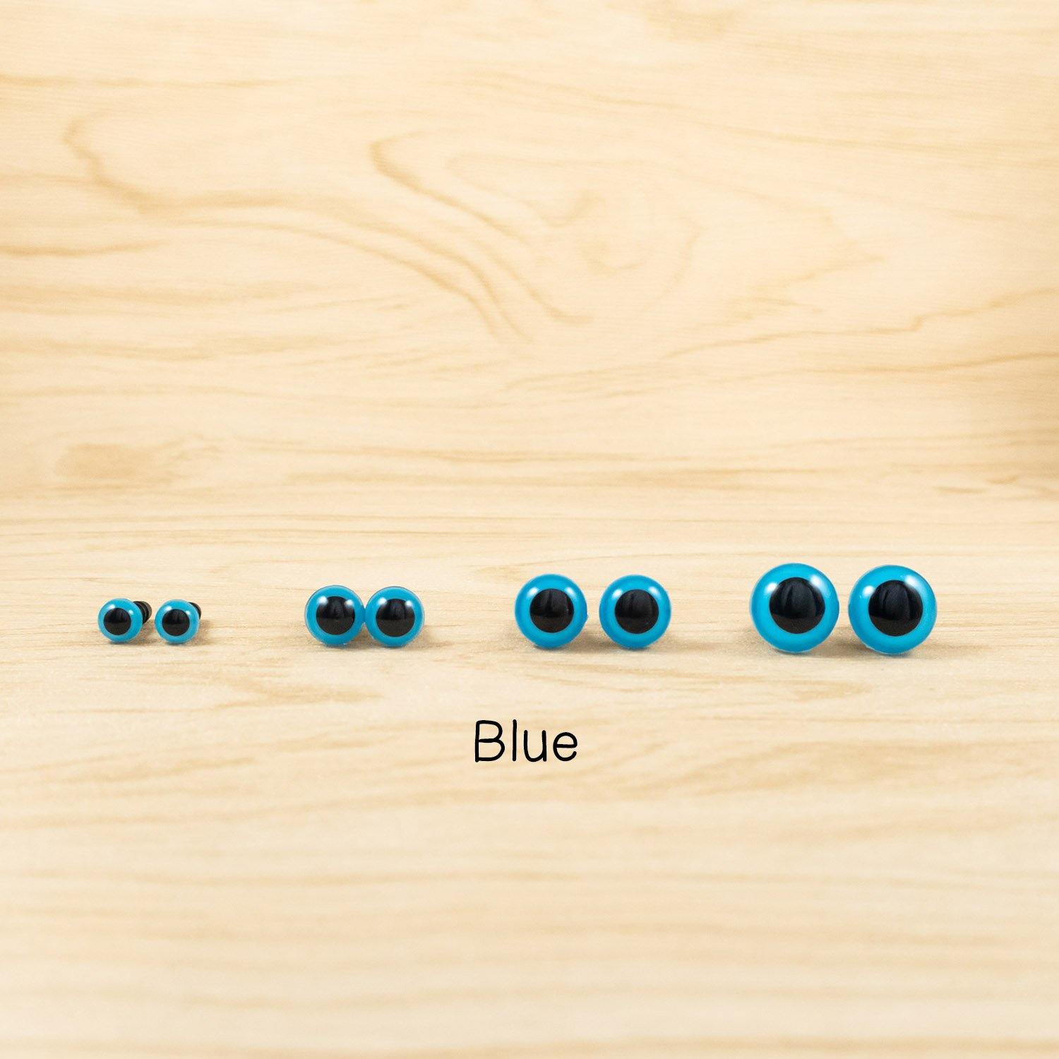 Blue Safety eyes for handmade plush - 6mm, 8mm, 10mm, 12mm