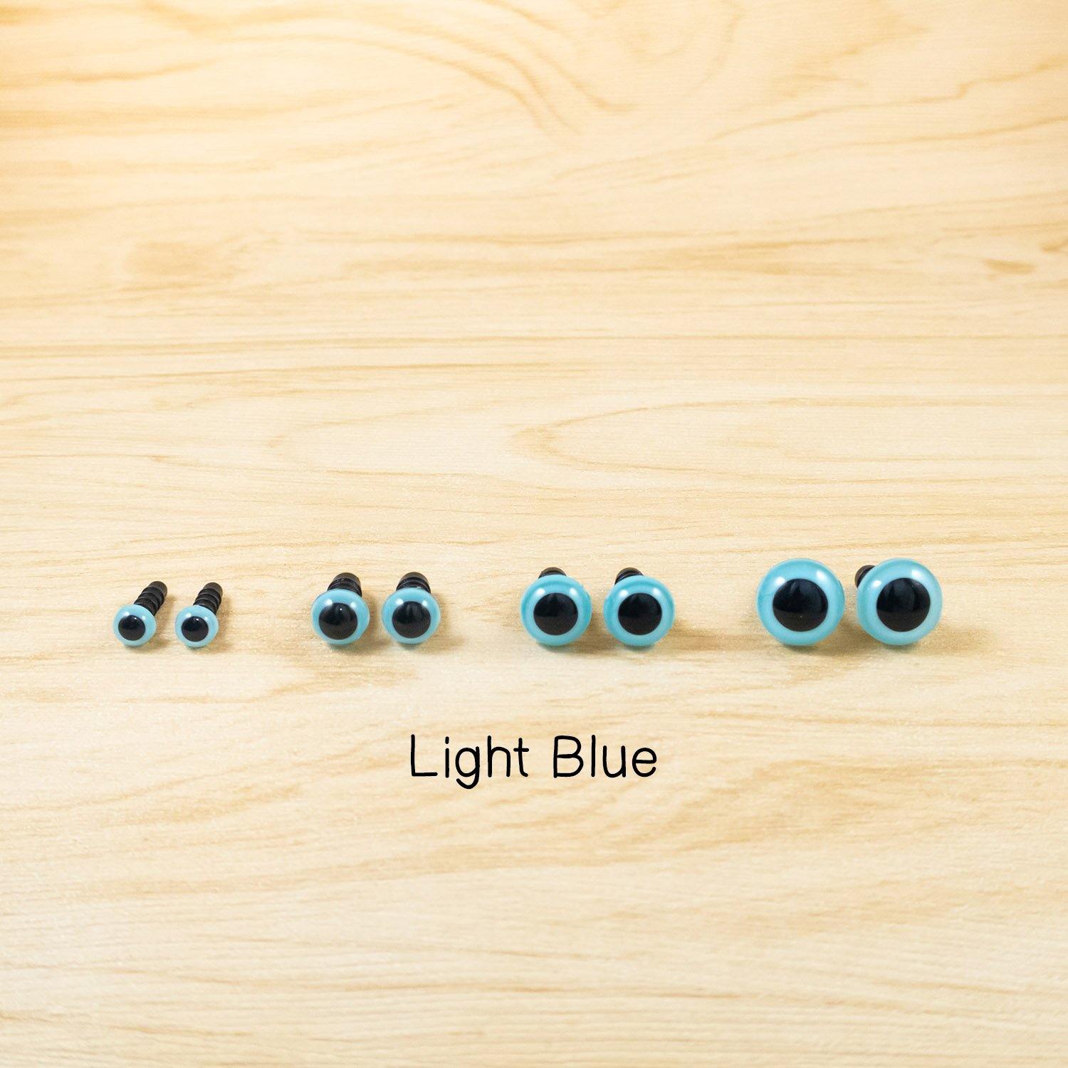 Light Blue safety eyes for handmade dolls - 6mm, 8mm, 10mm, 12mm