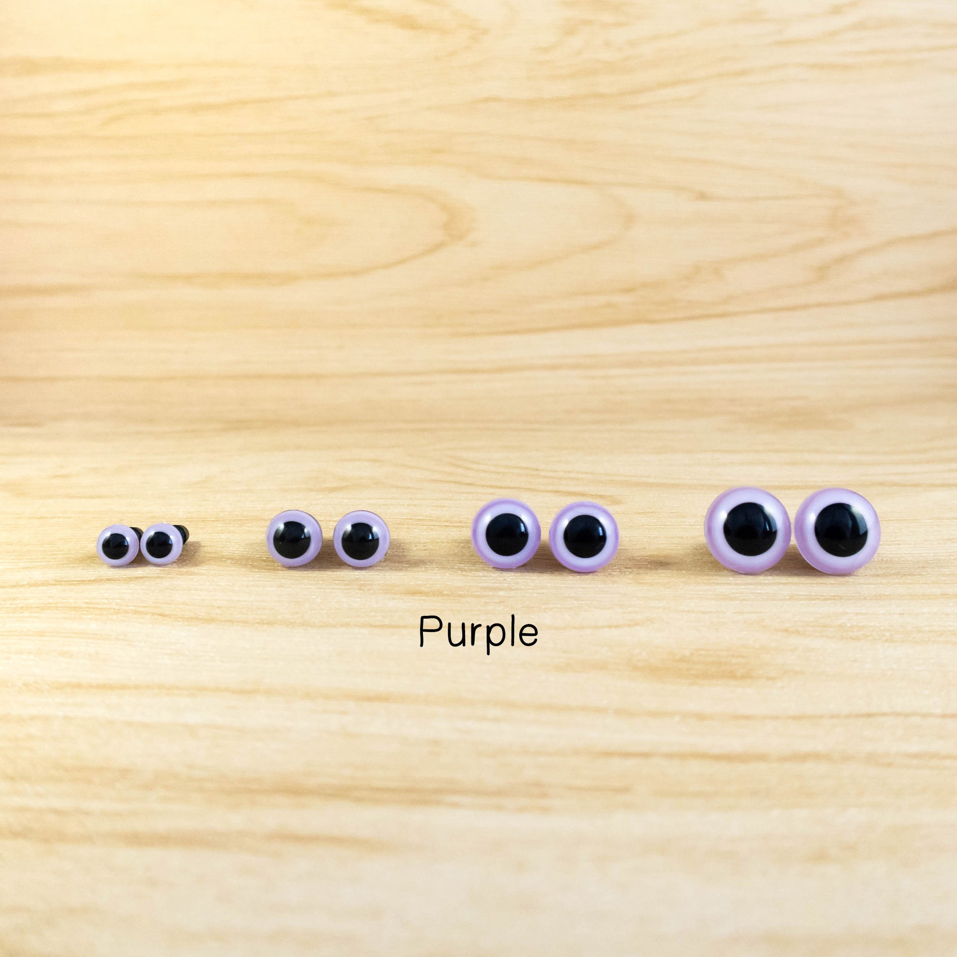 Color Safety Eyes (White & Purple) for Amigurumi – Snacksies Handicraft