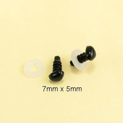 7mm x 5mm triangle safety noses for handmade toys