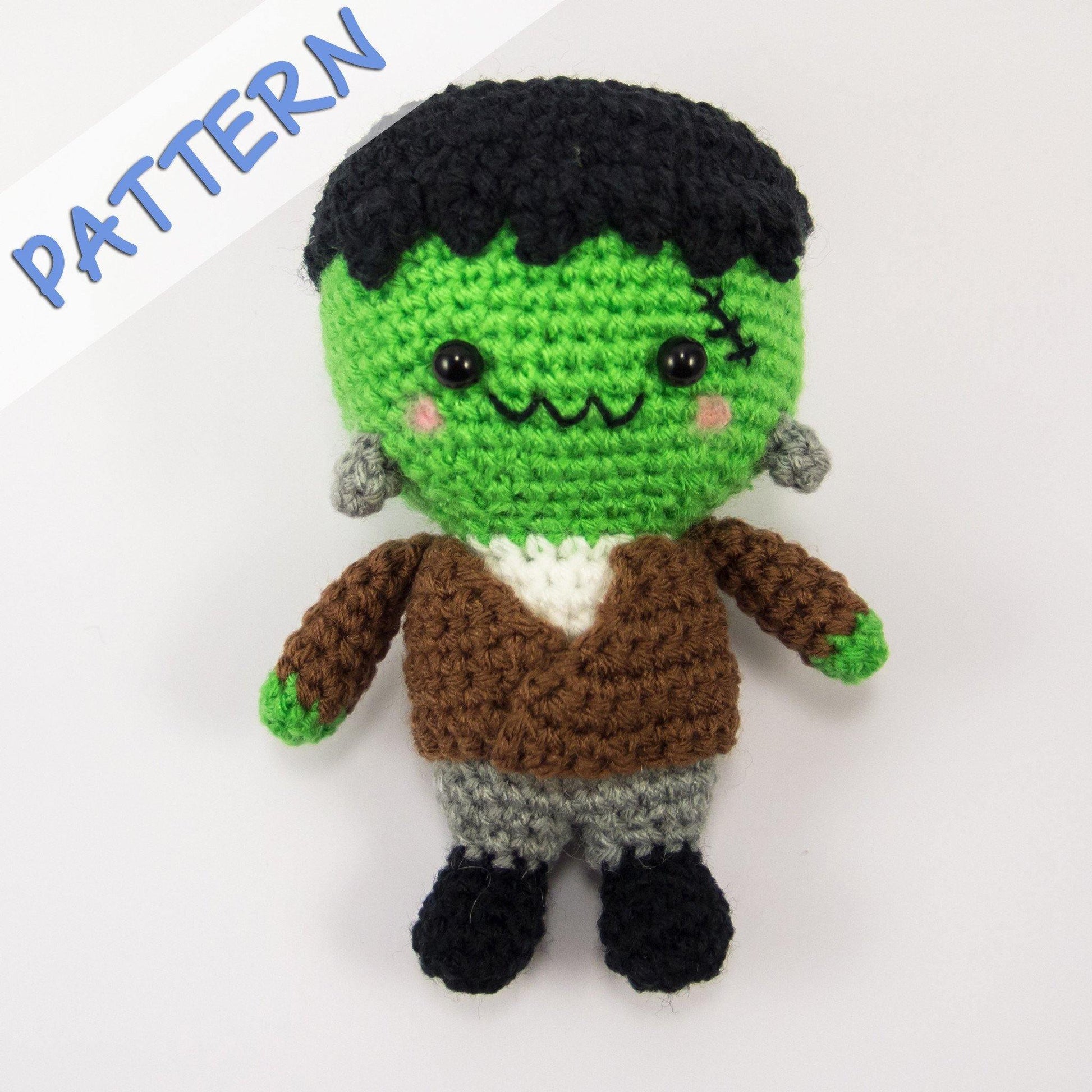 Crochet Frankenstein Amigurumi Pattern for Halloween