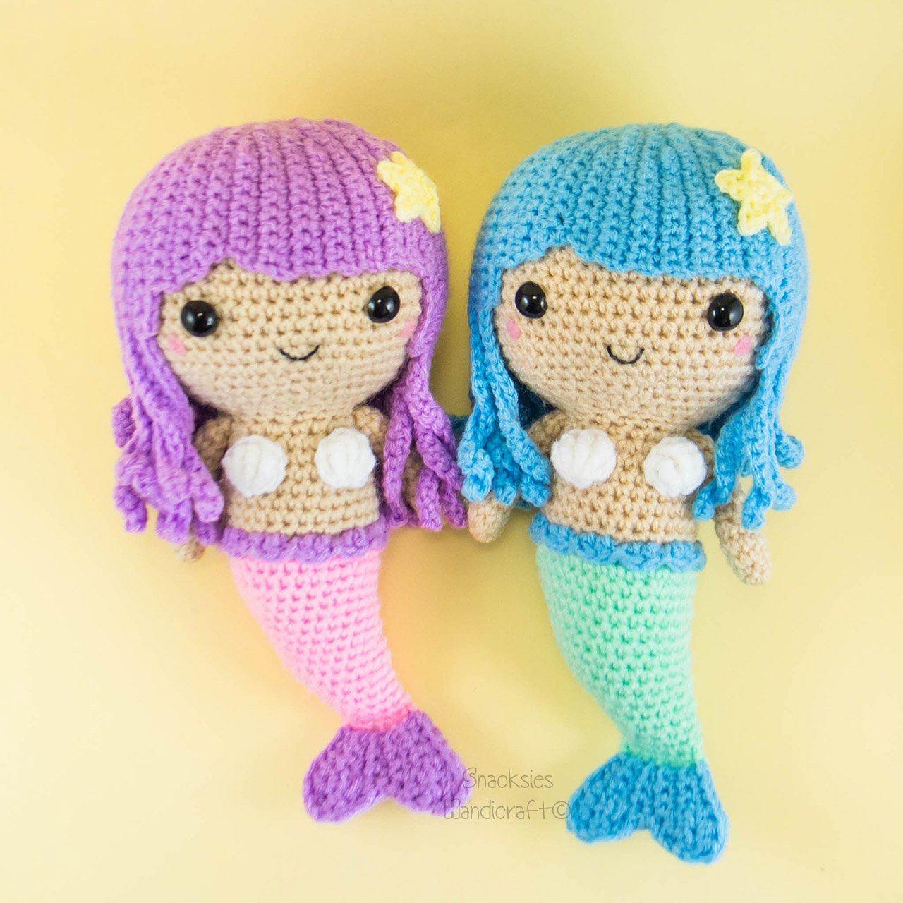 Handmade Amigurumi Crochet Mermaid Doll Stuffed Toy - Ready to Ship –  Yarnieandhook