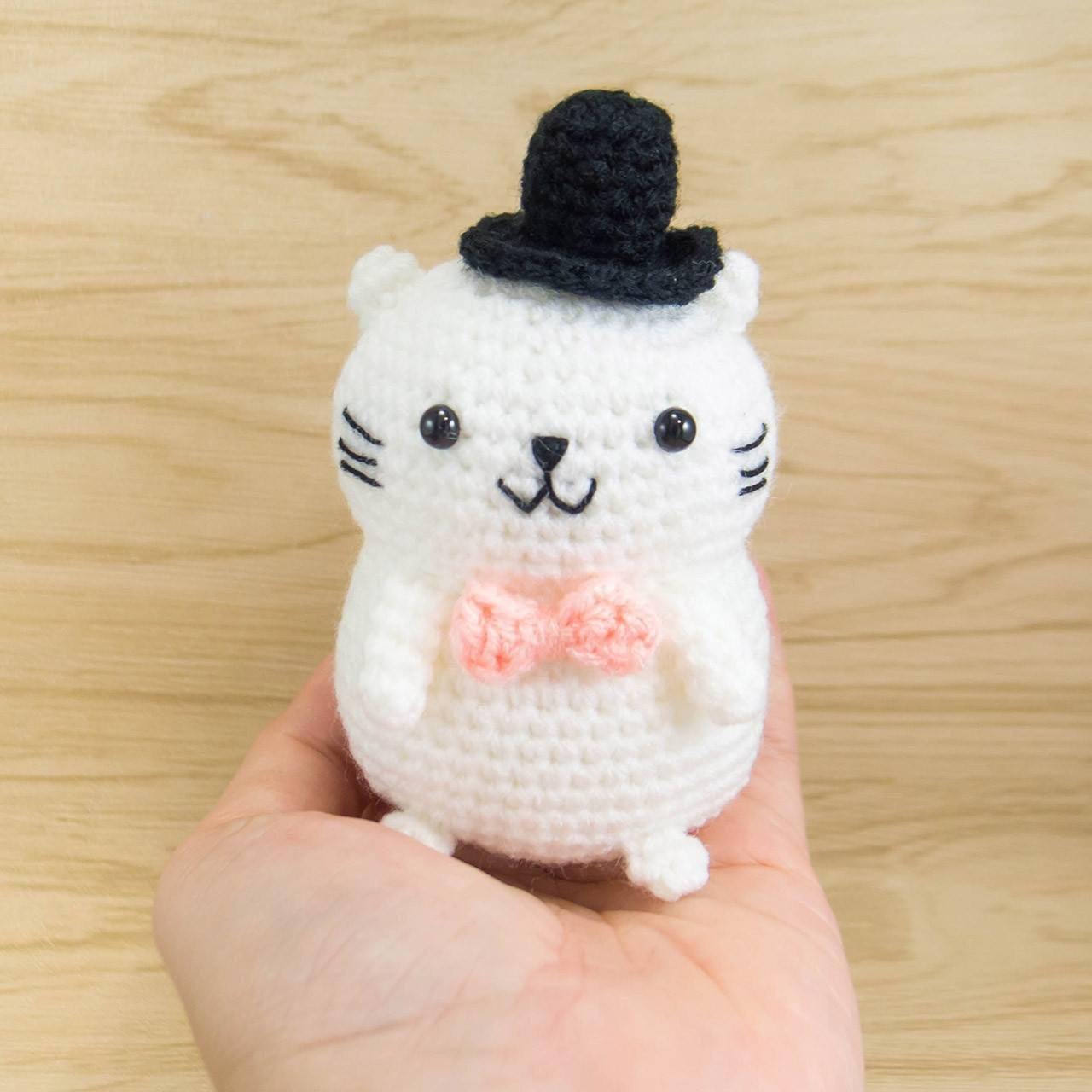 Crochet Cat Amigurumi with Bowtie