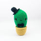 Crochet Cactus Plush with Dark Green Body