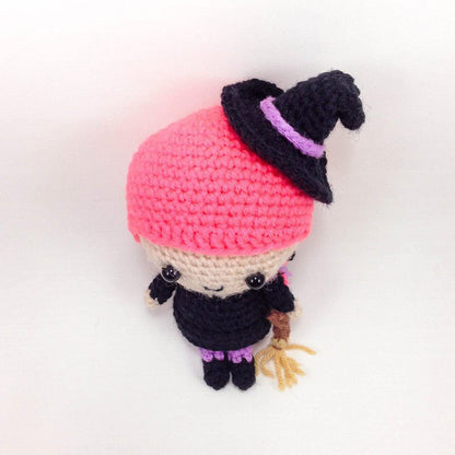 Amigurumi Witch Pattern for Halloween top view