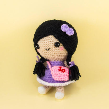 Amigurumi Doll with Customized Bag Side View