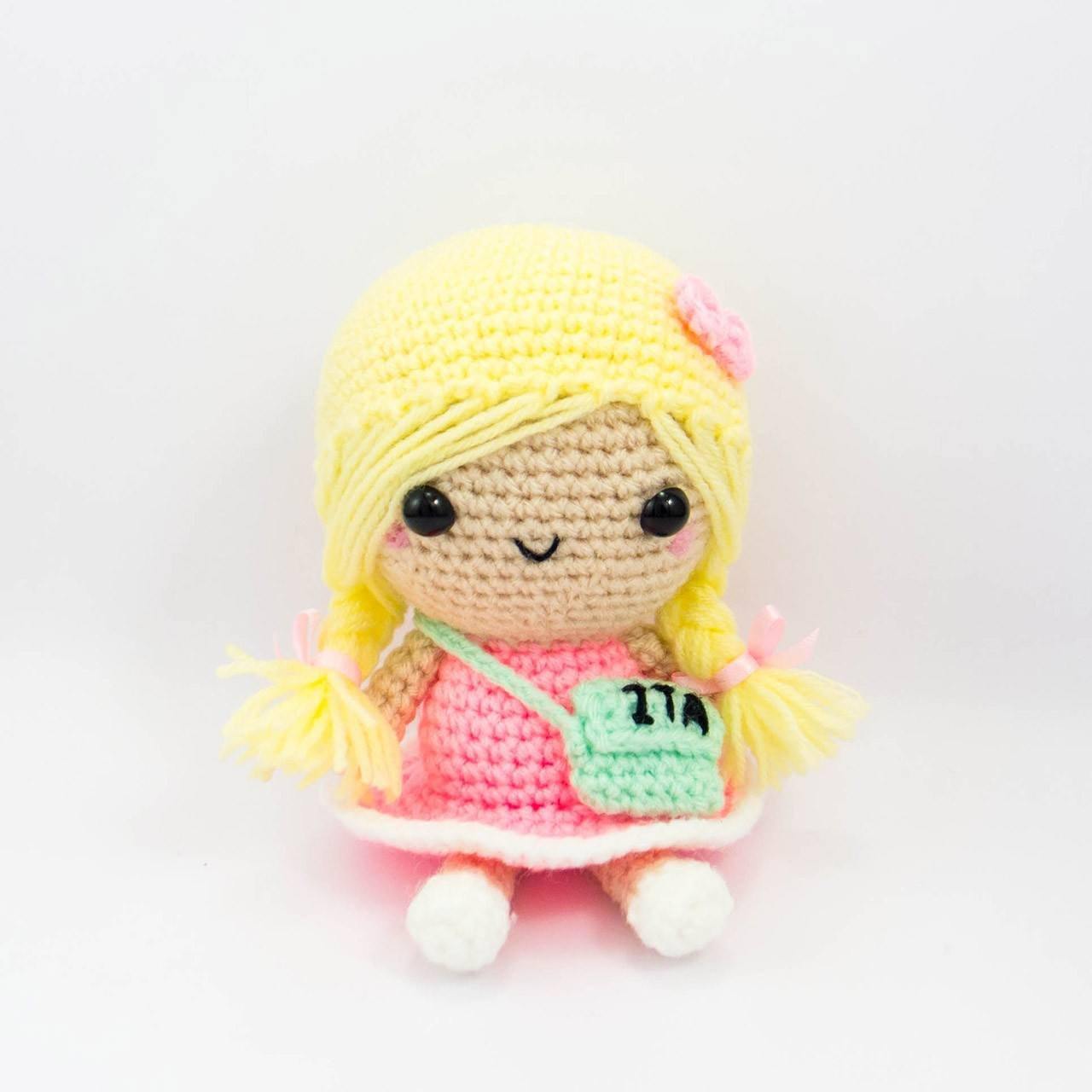 Crochet Doll with Blond Hair