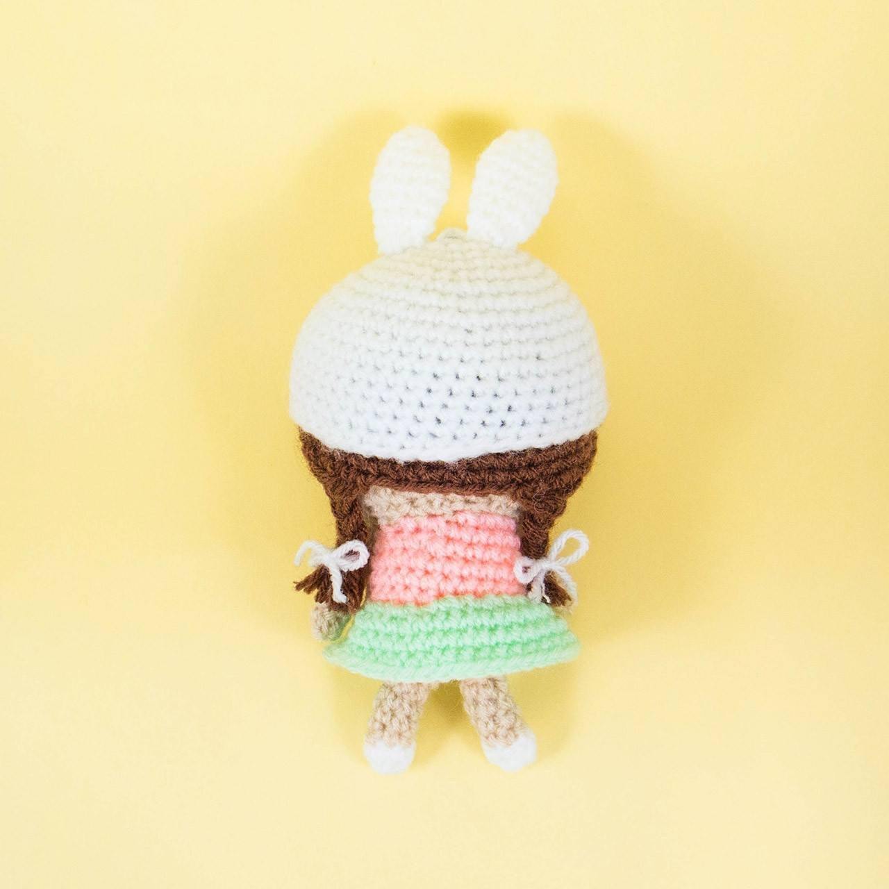 Girl with Bunny Hat Amigurumi Pattern - Snacksies Handicraft