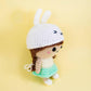 Cute Doll wearing Bunny Hat Side View