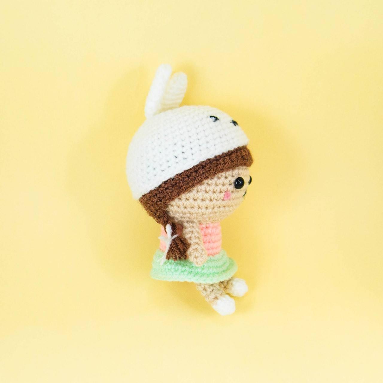 Girl with Bunny Hat Amigurumi Pattern - Snacksies Handicraft