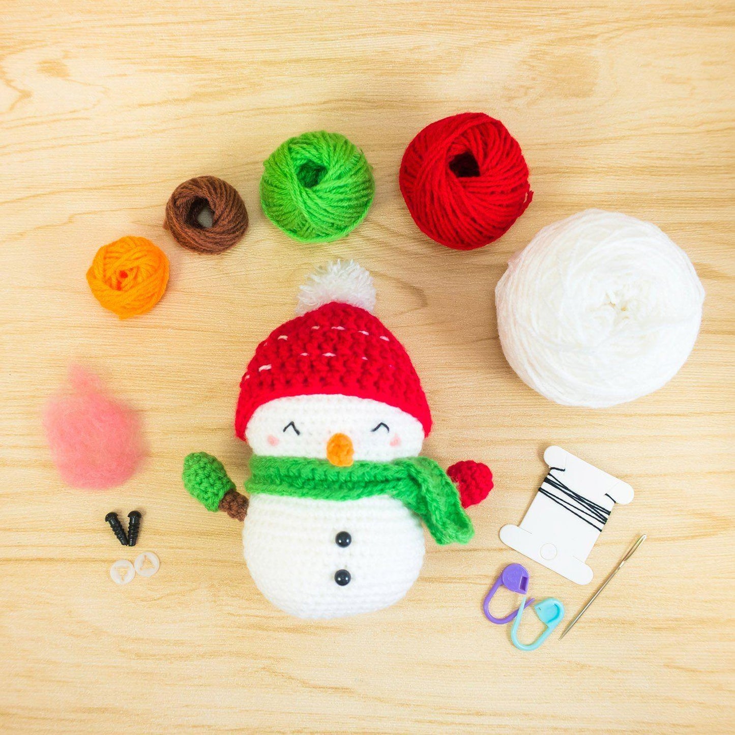 Jolly the Snowman Amigurumi Kit For Christmas