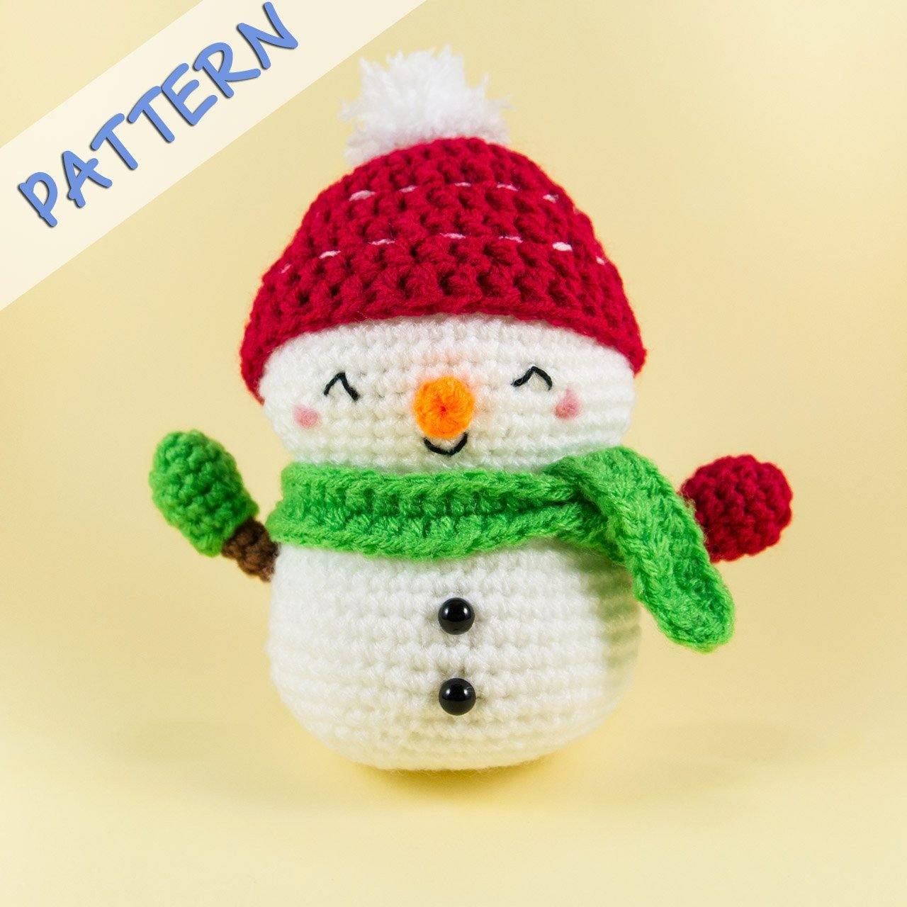 Jolly the Snowman Amigurumi Crochet Pattern of Christmas Set