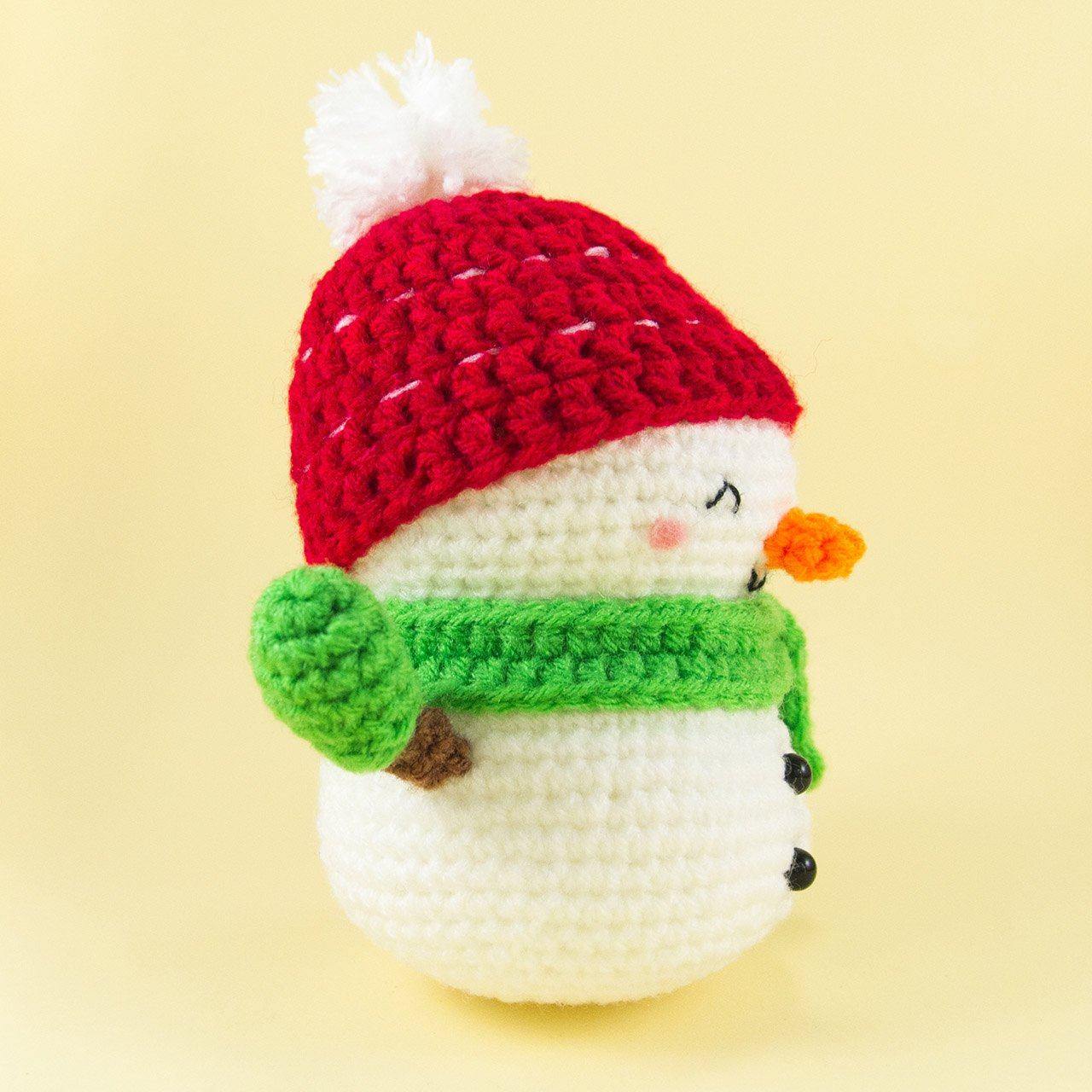 Handmade Snowman Plush for Christmas Decoration