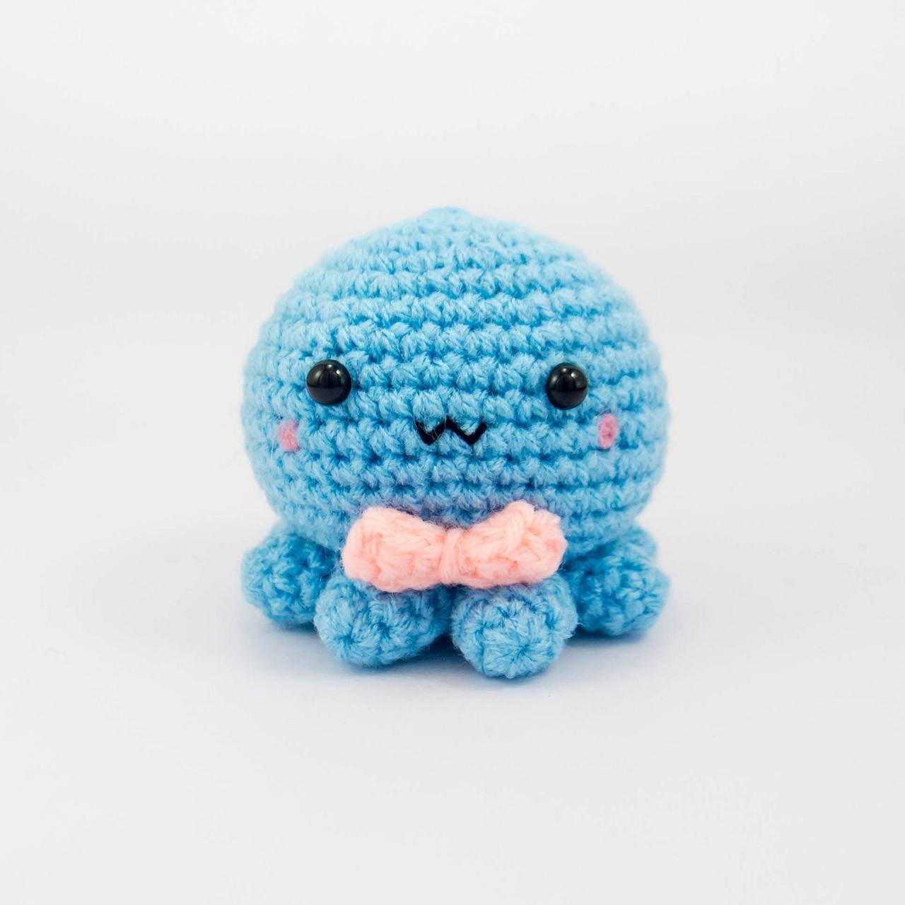 Crochet Octopus Plush in Blue