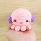 Octopus with Headphone Amigurumi Kit