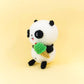 Stuffed Panda with ice cream side view