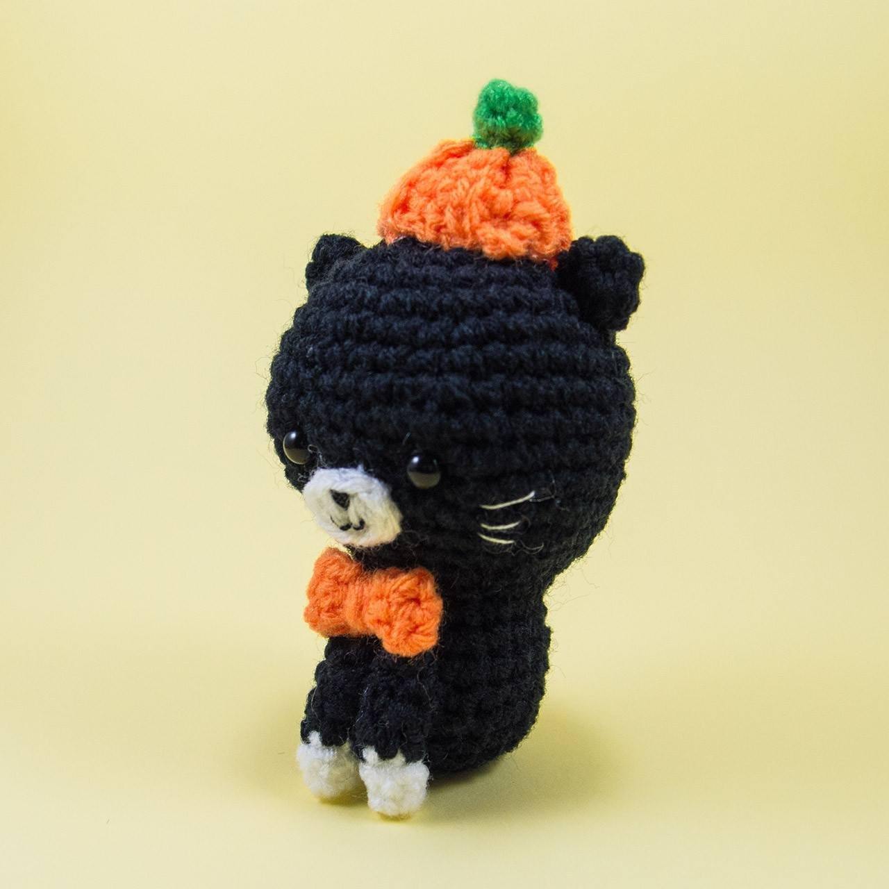Halloween Cat Crochet Toy Side View